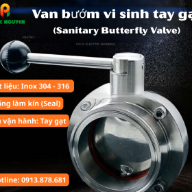 Van Bướm Vi Sinh (Sanitary Butterfly Valve) – Đẳng Cấp Sạch & Bền.