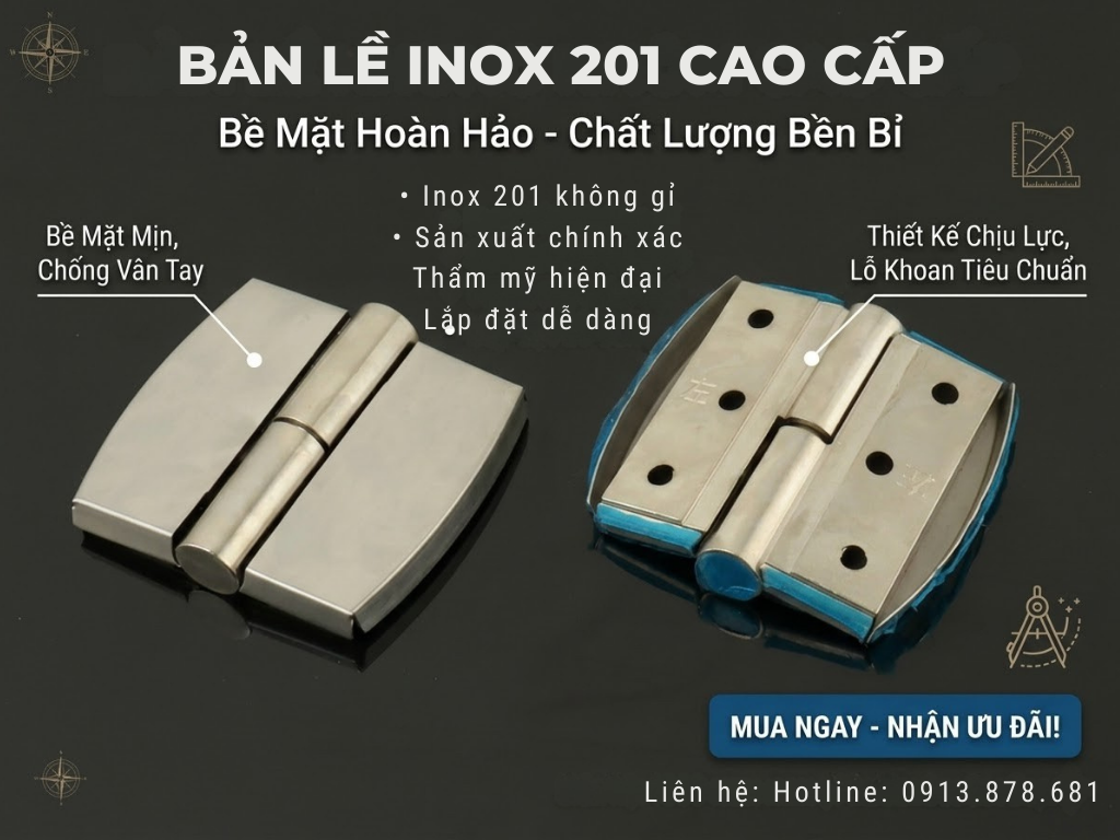 Bản lề Inox 201 Phước Nguyên